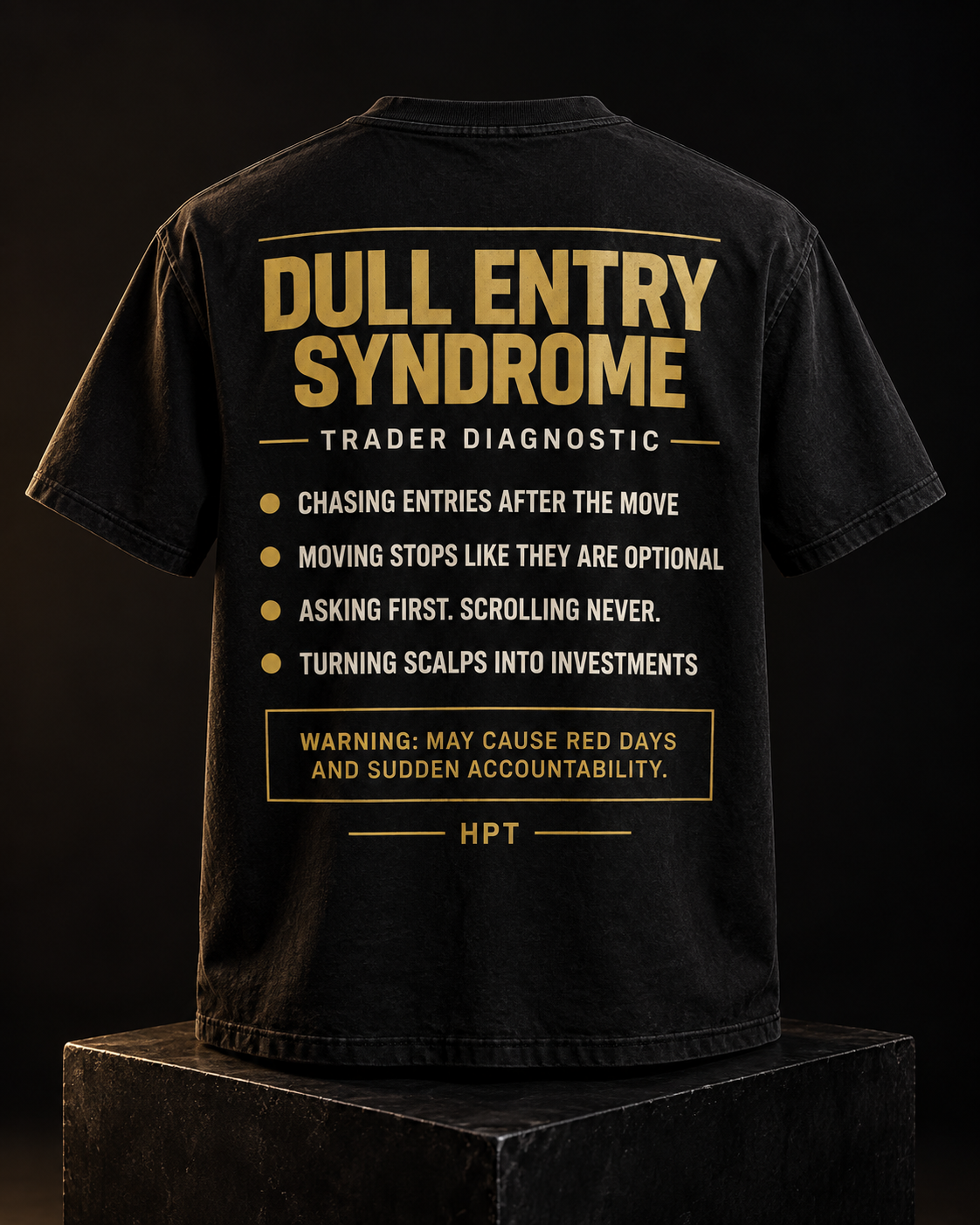 Original black Dull Entry Syndrome full back-print tee