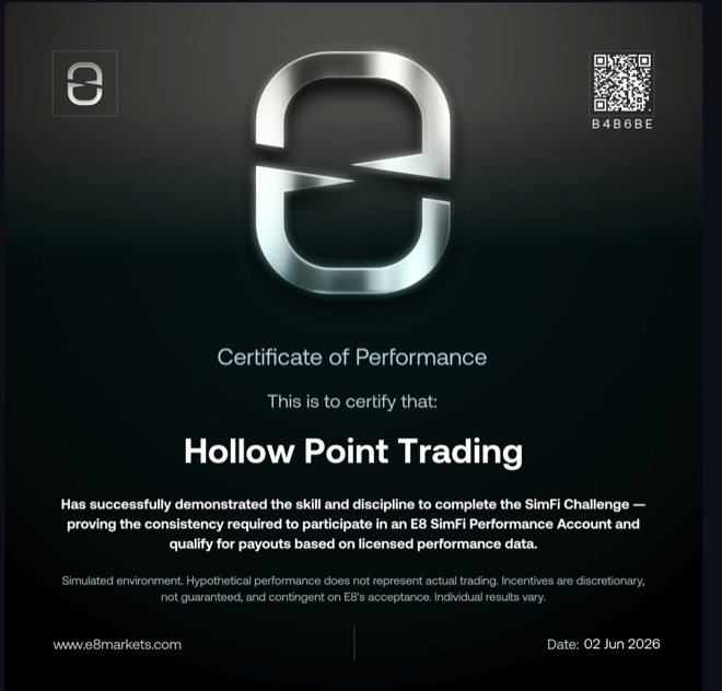 E8 performance certificate B4B6BE
